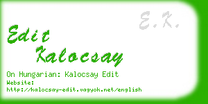 edit kalocsay business card